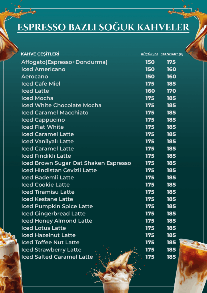speroza menü 2 espresso bazli soĞuk kahveler